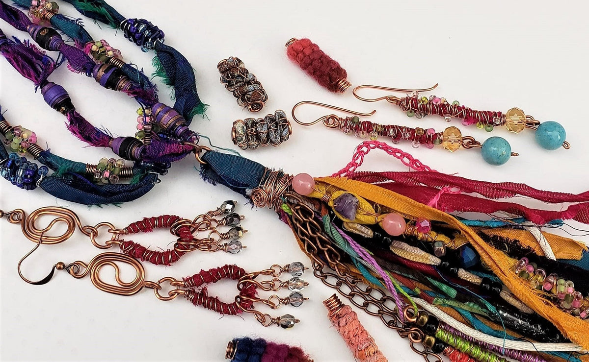 Cleopatra Sari Silk Ribbon - Fair Trade - 5yds – Didi Beads Online Shop