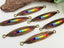 Rainbow/ Bronze- Handwired Herringbone Links - 45x8mm - 2pcs