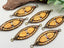 Ochre Czech Leaves- Handwired Herringbone Links - 50x15mm - 2pcs
