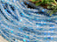 Matte Teal Blue - Mermaid Aurora Rondelle Beads - 6x4mm - 7.5" Strand