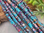 Purple & Turquoise - Cylinder Rondelle Mix - 8" Str.