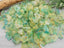 Teal Lemonade - Gold Splash Lucite Bell Flowers - 8x10mm - 25gr./approx 90pcs