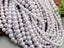 Misty Lavender - Iridescent Czech Glass Pearls - 4mm/6mm - 15" Str.