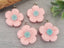 Pink - Resin Flower Charms - 20mm - 4pcs