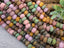 33/0 Aged Matte Rosaline Stripped Picasso - Czech Seed Bead Mix - 8mm - 9" Str.
