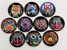 Load image into Gallery viewer, Fantasy Owls Theme Glass Cabochons - 25mm - 1pc
