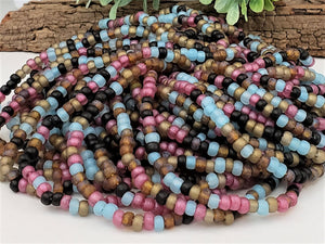 Matte Candyland Picasso Czech Seed Bead Mix - 5/0-6/0 - 20" Strand