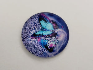 Enchanted Butterflies Glass Cabochons - 25mm - 1pc