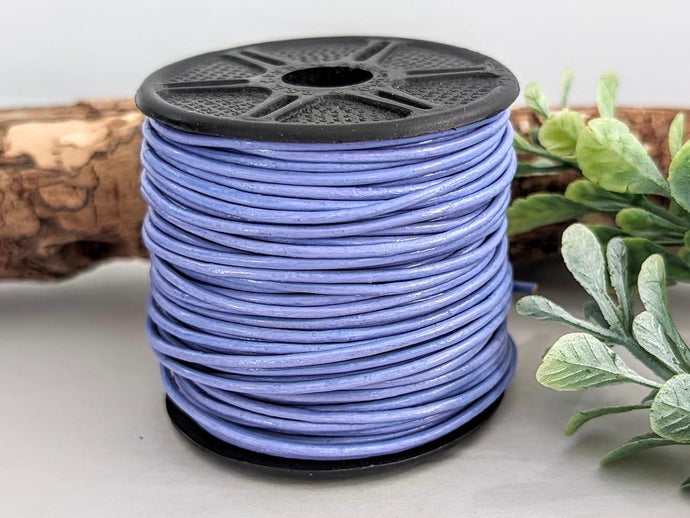 Periwinkle Blue - Genuine Leather Cord - 1yd #15