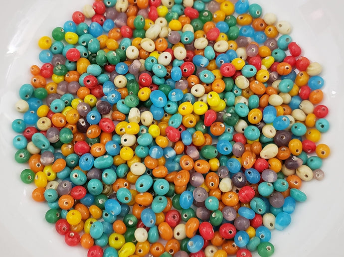 Opaque Drops - Indian Glass Bead Mix  - 25gr