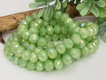 Load image into Gallery viewer, Mystic Chartreuse - Super Shine Faceted Crystals  - 8x6mm - 16&quot; Strand

