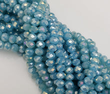 Load image into Gallery viewer, Mystic Sky Blue - Super Shine Faceted Crystals  - 8x6mm - 16&quot; Strand
