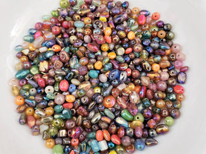 BEST SELLER!! AB Iris Luster Indian Glass Bead Mix  - 30gr.