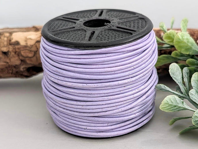 Lavender - Genuine Leather Cord - 1yd #26