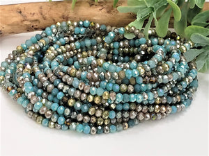 Bohemian Crystal Mix - 2x3mm - 15" Full Strand