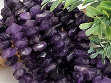 Load image into Gallery viewer, Faceted Amethyst Freeform Rondelles - 5&quot; Strand
