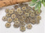 Matte Grey Gold Wash - Czech Hexagon Disc - 8x3mm - 20pcs