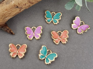 Butterfly Charms Enamel Mix - 3 Sets
