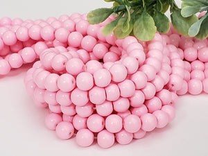 Candy Color Glass Beads - 6mm - 16" Strand