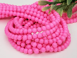 Candy Color Glass Beads - 4mm - 16" Strand