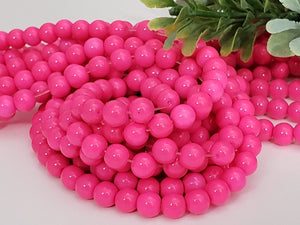 Candy Color Glass Beads - 6mm - 16" Strand