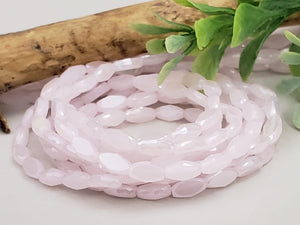 Mystic Pink - Super Shine Faceted Marquise Crystals  - 8x4mm - 18" Strand