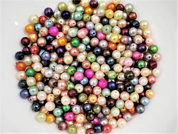 Czech Glass Pearl Mix - 4mm - 100pcs