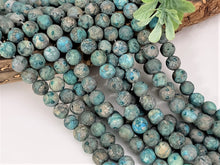Load image into Gallery viewer, Matte Turquoise Iron Pyrite Jasper - 8mm - 8&quot;Strand
