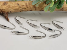 Load image into Gallery viewer, Teardrop Edge Earwire Hooks - 316 Surgical Stainless Steel - 20mm - 20pcs
