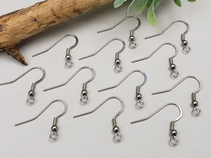 Classic Earwire Hooks - 304 Stainless Steel - 20mm - 20pcs
