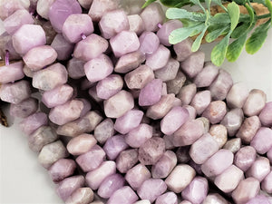 Kunzite Faceted Freeform Rondelles - 5" Strand