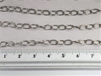 Non Tarnish Silver Rhodium - Stainless Steel Oval Cable Chain - 5x4mm - 1ft/12"