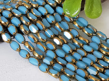 Load image into Gallery viewer, Opaque Cerulean Blue * Rectangle Crystals - 14&quot; Full Strand
