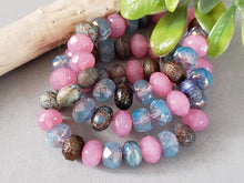 Charger l&#39;image dans la galerie, Cotton Candy - Czech Glass Rondelle Mix - 9x6mm - 20pcs
