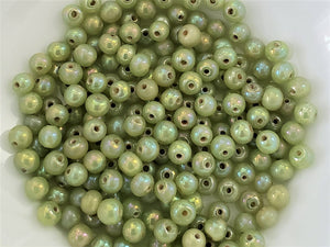 Mystic Chartreuse - Porcelain Beads - 4mm - 50pcs