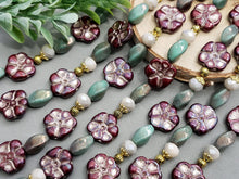 Load image into Gallery viewer, SALE PRICE !! &quot;Wineberry&quot; Czech Glass Designer Strands
