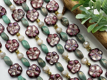 Load image into Gallery viewer, SALE PRICE !! &quot;Wineberry&quot; Czech Glass Designer Strands
