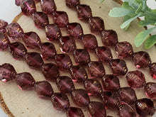Load image into Gallery viewer, Fuchsia - Etched Czech Bicone - 10x8mm - 10pcs
