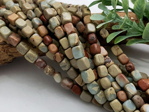 Snake Skin - Jasper Nuggets - 5x7mm – 15” Full Strand