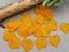 Tangerine Lucite Acrylic Leaf Charms - 15x15mm - 20pcs