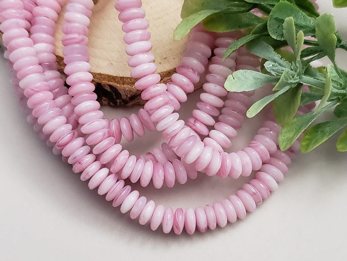 Lilac Pink Mix - Czech Disc Donut Rondelle - 6mm - 50pcs