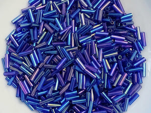 Mystic Blue Purple Bugles - 7mm - 20gr