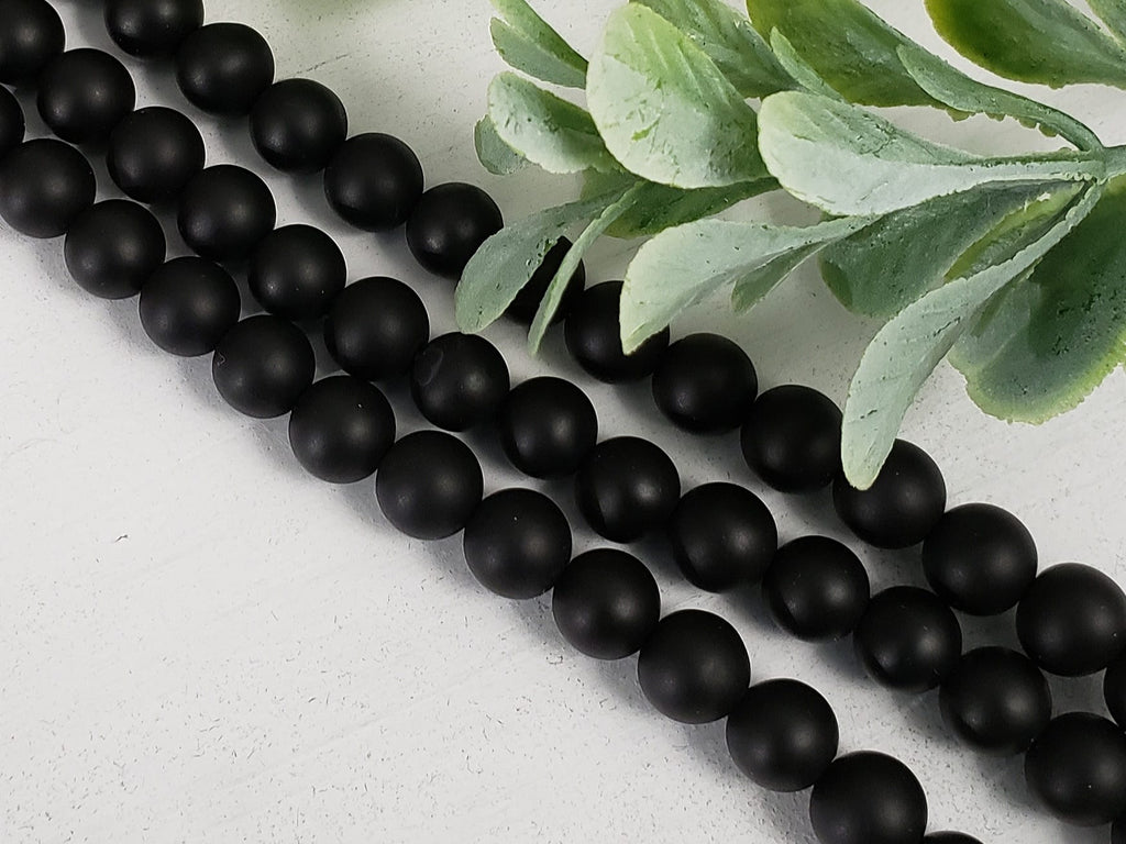 Natural Matte Black Onyx - 4/6/8mm