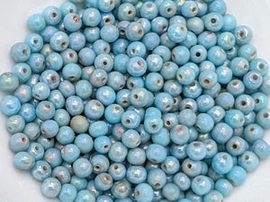 Mystic Cadet Blue - Porcelain Beads - 4mm - 50pcs