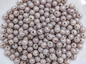 Pale Lilac Luster - Porcelain Beads - 4mm - 50pcs