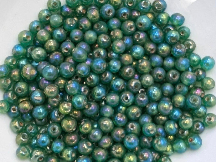 Mystic Teal - Porcelain Beads - 4mm - 50pcs