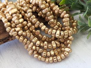 Matte Champagne Gold - Hematite Nuggets - 16" Full Strand