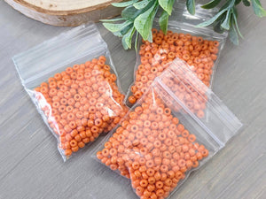 Opaque Orange Czech Seed Beads - 8/0 - 10gr.