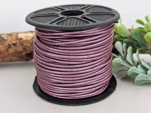 Plum - Metallic Leather Cord - 1yd #61