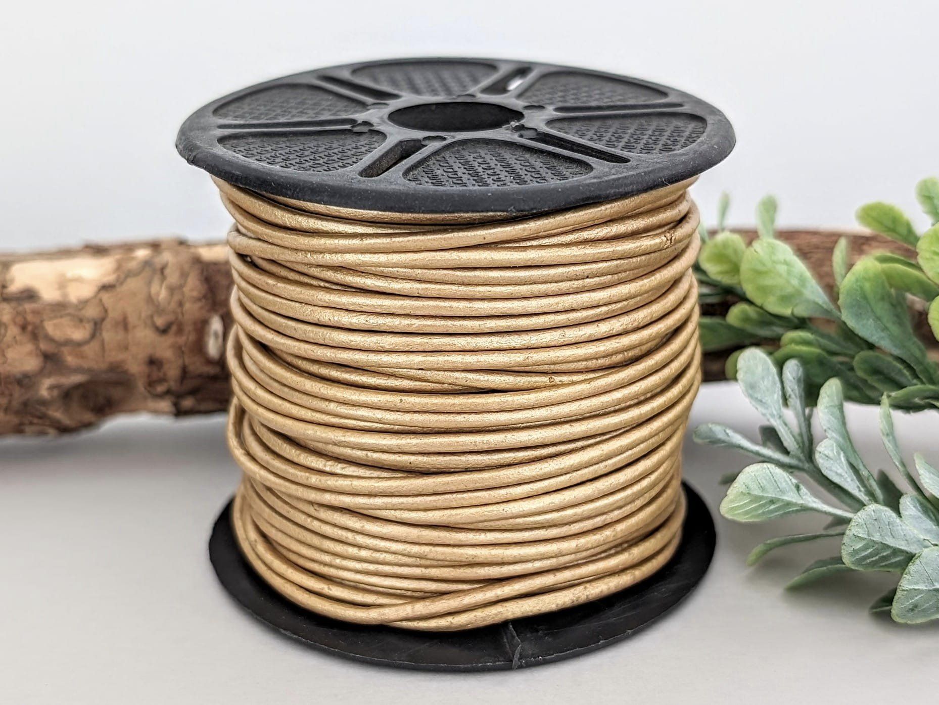 Gold #42 - Metallic Leather Cord